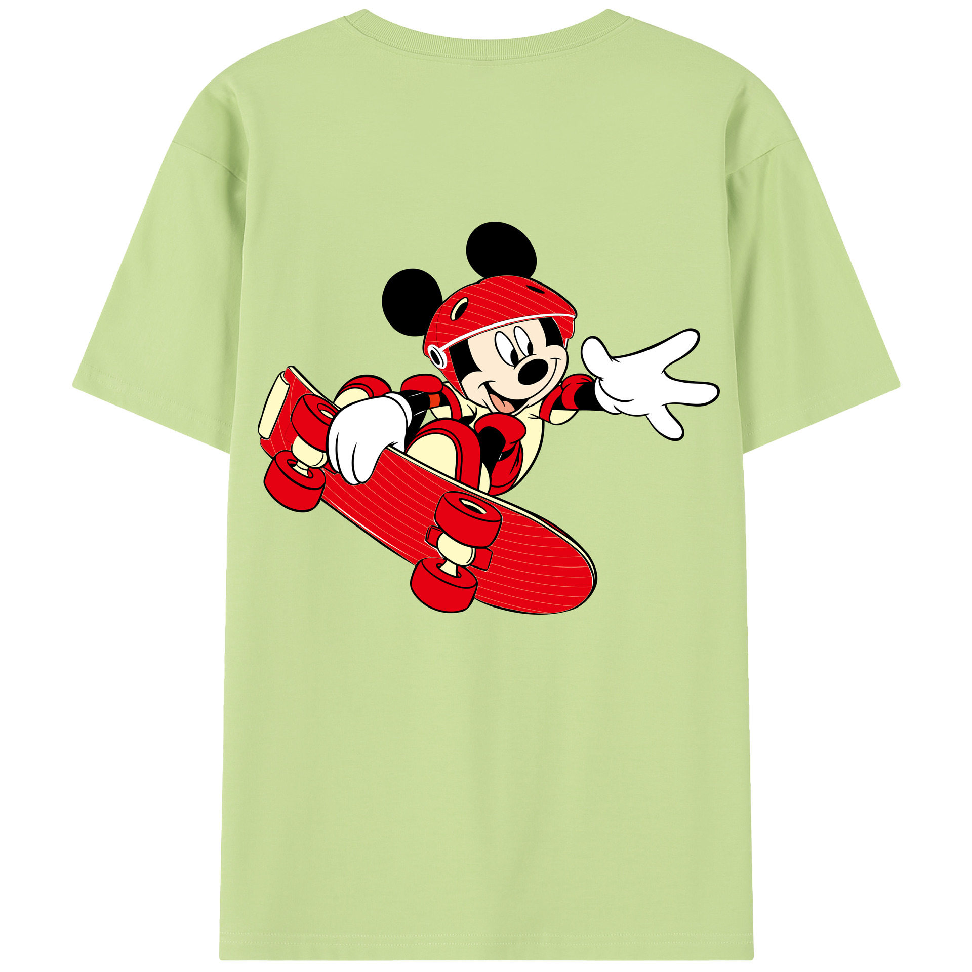 （画像用） ミッキーマウス Mickey Mouse 綿100％半袖Tシャツ（背面プリント）